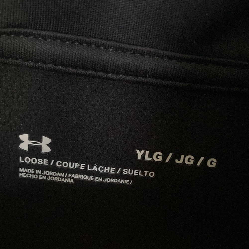 Under Armour Girls Fleece Glitter Logo Hoodie Sz Youth Large Preloved Condition! - Picture 4 of 5